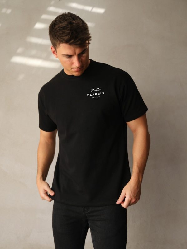Italia Relaxed T-Shirt - Black - Image 4