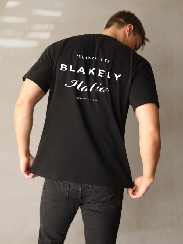 Italia Relaxed T-Shirt - Black - Image 3