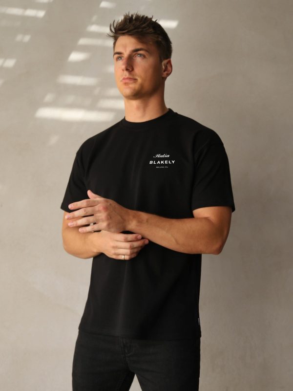 Italia Relaxed T-Shirt - Black - Image 2