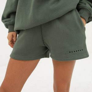 Isabel Jogger Shorts - Khaki Green