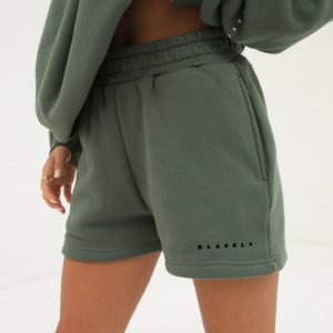 Isabel Jogger Shorts - Khaki Green