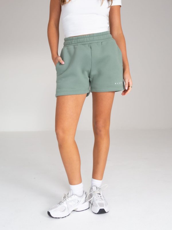 Isabel Jogger Shorts - Sage Green - Image 2