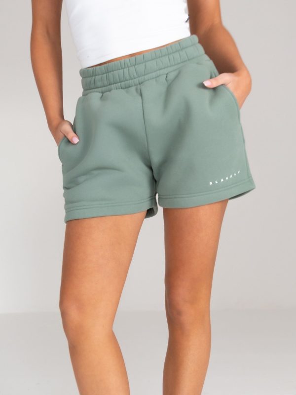 Isabel Jogger Shorts - Sage Green - Image 3