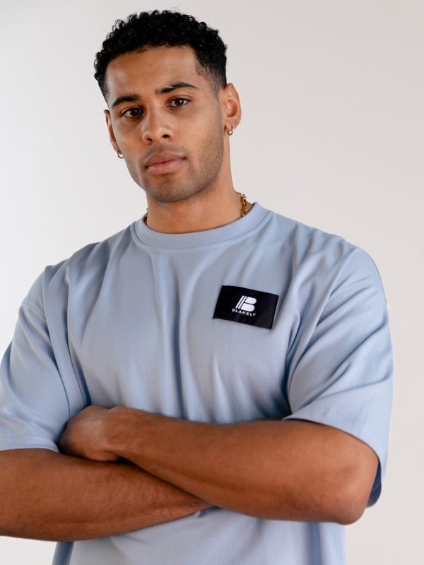 Apex Label Relaxed T-Shirt - Sky Blue - Image 3