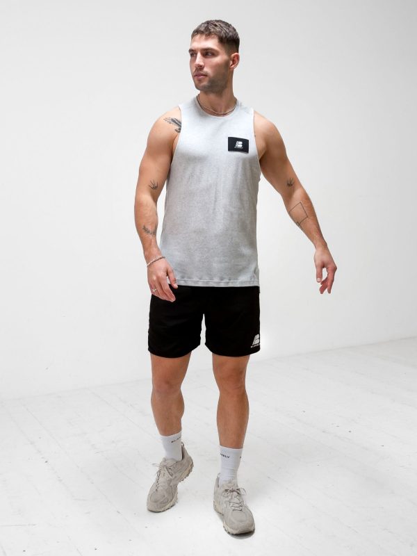 Apex Label Sleeveless Vest - Marl White - Image 3