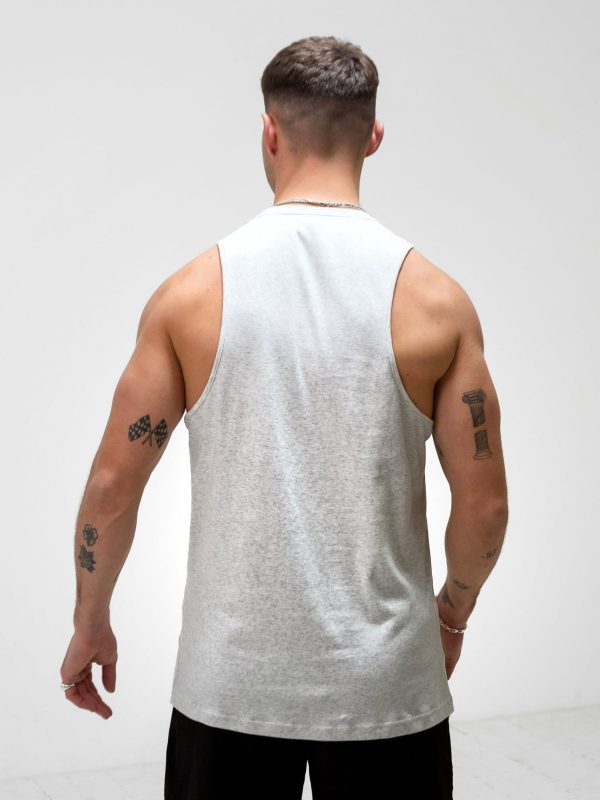 Apex Label Sleeveless Vest - Marl White - Image 4