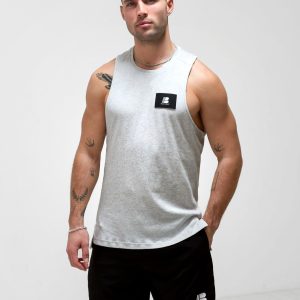 Apex Label Sleeveless Vest - Marl White