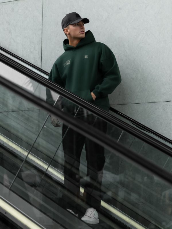 Club Relaxed Hoodie - Forest Green - Image 5