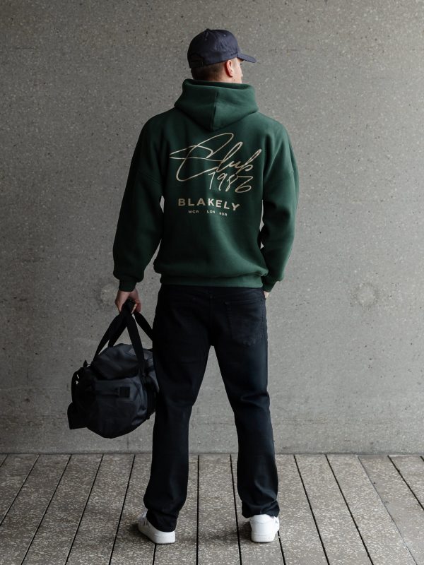 Club Relaxed Hoodie - Forest Green - Image 4