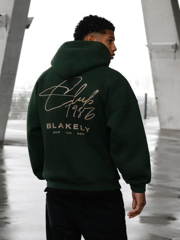 Club Relaxed Hoodie - Forest Green - Image 3