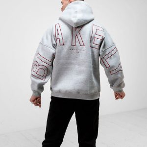 Embroidered Idris Oversized Hoodie - Red