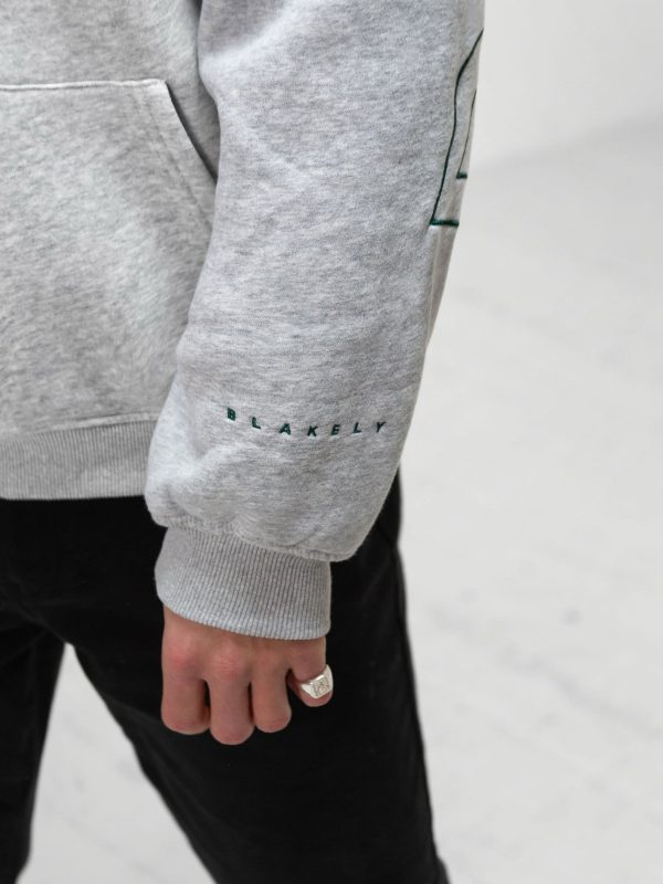 Embroidered Idris Oversized Hoodie - Teal - Image 4