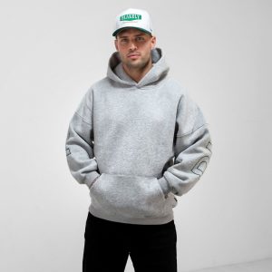 Embroidered Idris Oversized Hoodie - Teal