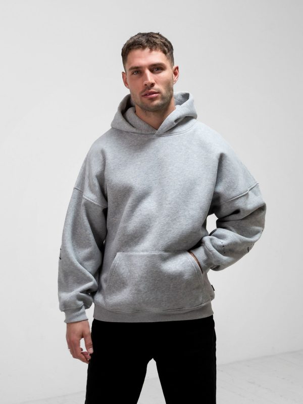 Embroidered Idris Oversized Hoodie - Teal - Image 2