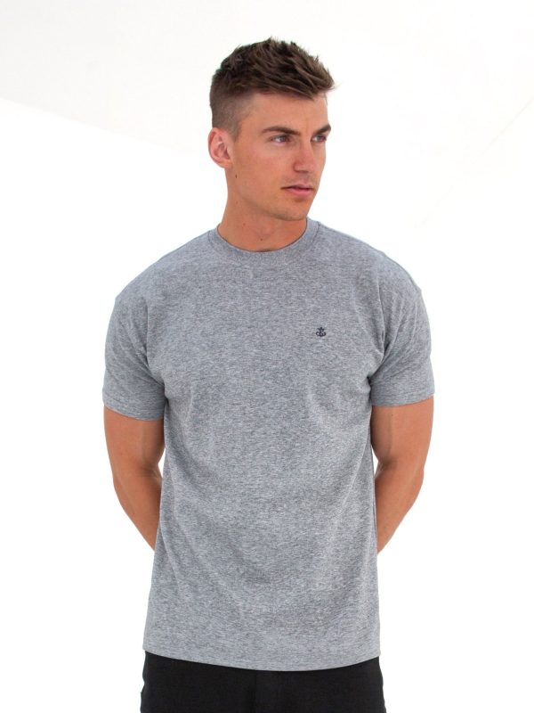 Anchor Relaxed T-Shirt - Marl Grey - Image 2