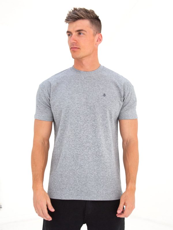 Anchor Relaxed T-Shirt - Marl Grey - Image 6