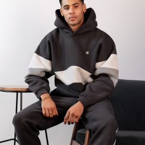 Panel Relaxed Hoodie - Graphite