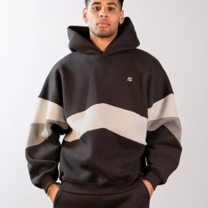 Panel Relaxed Hoodie - Graphite