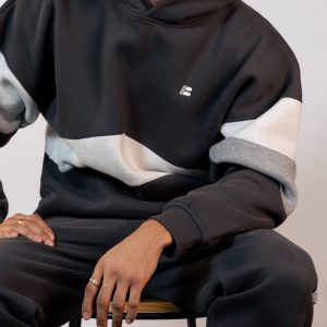 Panel Relaxed Hoodie - Graphite