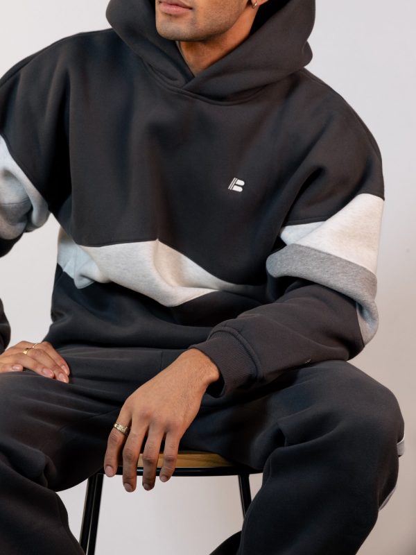 Panel Relaxed Hoodie - Graphite - Image 4