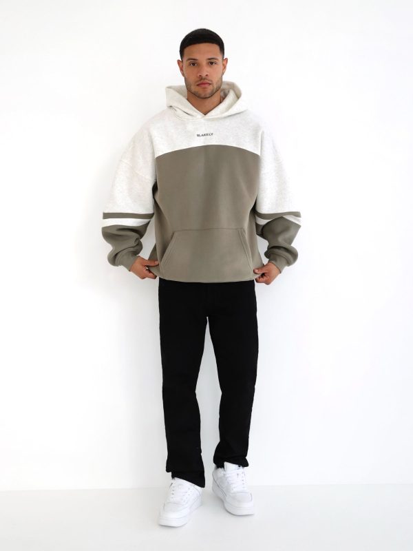 Curved Panel Relaxed Hoodie - Safari Green - Image 3