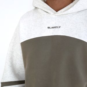 Curved Panel Relaxed Hoodie - Safari Green
