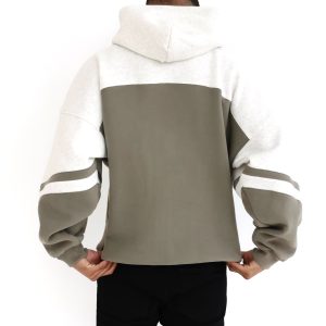 Curved Panel Relaxed Hoodie - Safari Green