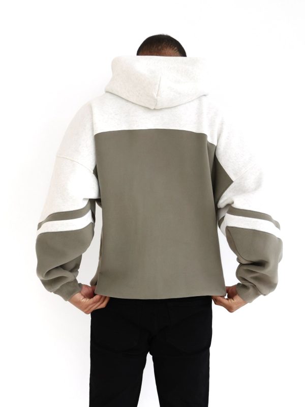 Curved Panel Relaxed Hoodie - Safari Green - Image 6