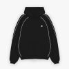 Seam Relaxed Hoodie - Black - Image 3
