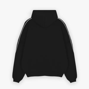 Seam Relaxed Hoodie - Black