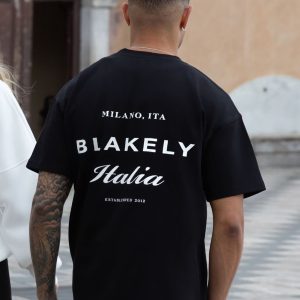 Italia Relaxed T-Shirt - Black